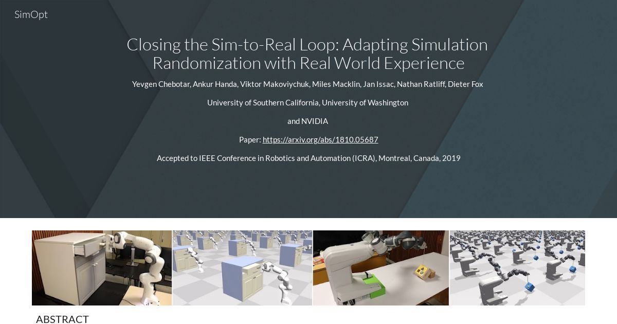 Closing the Sim-to-Real Loop: Adapting Simulation Randomization with Real World Experience