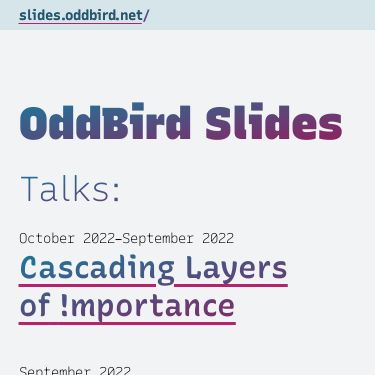 Screenshot of https://slides.oddbird.net/
