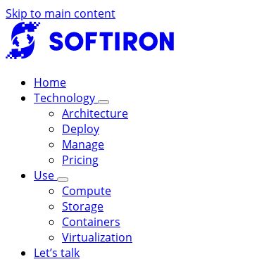 Screenshot of https://softiron.com/