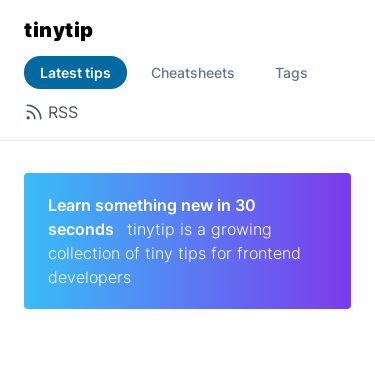 Screenshot of https://tinytip.co/