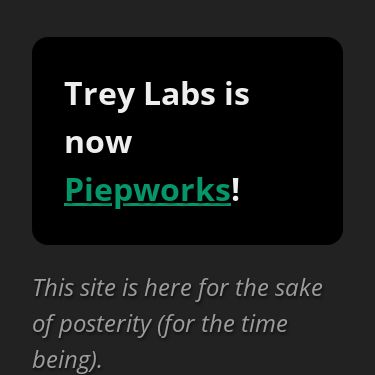 Screenshot of https://treylabs.com/