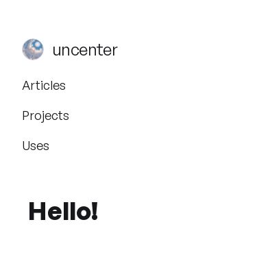 Screenshot of https://uncenter.dev/
