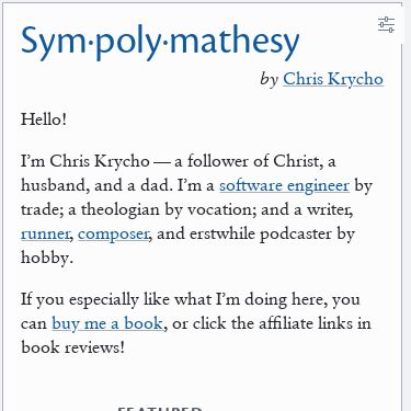 Screenshot of https://v5.chriskrycho.com/