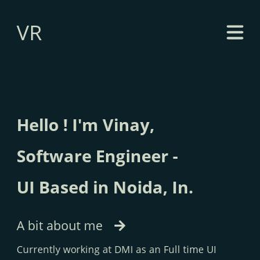 Screenshot of https://vranjan.dev/
