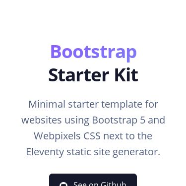 Screenshot of https://webpixels-bootstrap-starter-kit.netlify.app/
