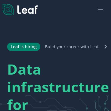 Screenshot of https://withleaf.io/