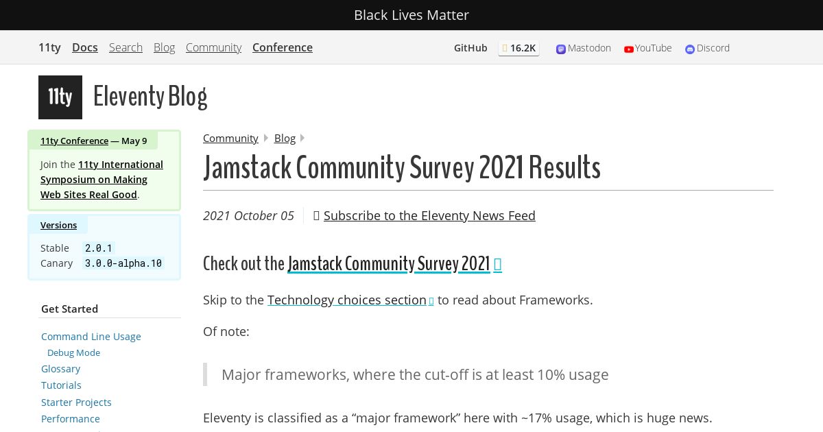Screenshot image for https://v1.screenshot.11ty.dev/https%3A%2F%2Fwww.11ty.dev%2Fblog%2Fjamstack-survey-2021%2F/opengraph/_x202405_2/