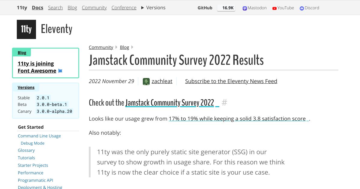 Screenshot image for https://v1.screenshot.11ty.dev/https%3A%2F%2Fwww.11ty.dev%2Fblog%2Fjamstack-survey-2022%2F/opengraph//