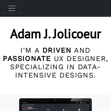 Screenshot of https://www.adamjolicoeur.com/