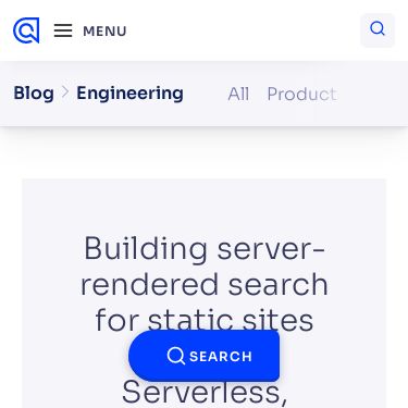 Screenshot of https://www.algolia.com/blog/engineering/building-server-rendered-search-for-static-sites-with-11ty-serverless-netlify-and-algolia/