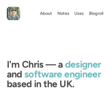 Screenshot of https://www.chrissy.dev/