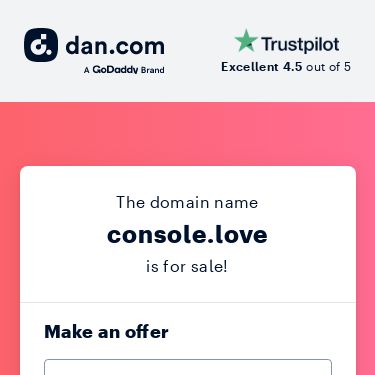 Screenshot of https://www.console.love/