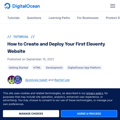 Screenshot of https://www.digitalocean.com/community/tutorials/how-to-create-and-deploy-your-first-eleventy-website