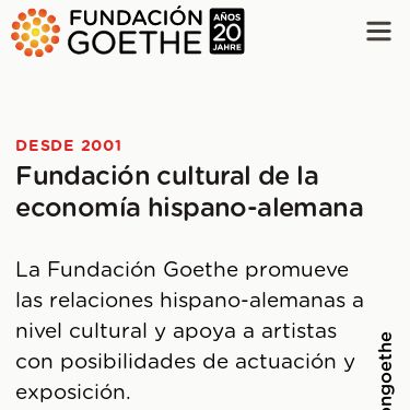 Screenshot of https://www.fundaciongoethe.org/es/
