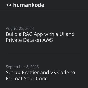 Screenshot of https://www.humankode.com/