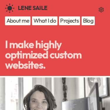 Screenshot of https://www.lenesaile.com/