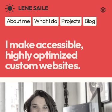 Screenshot of https://www.lenesaile.com/