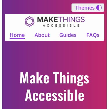 Screenshot of https://www.makethingsaccessible.com/