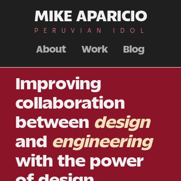 Screenshot of https://www.mikeaparicio.com/