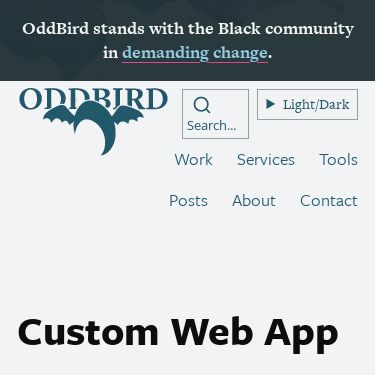 Screenshot of https://www.oddbird.net/