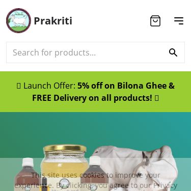Screenshot of https://www.prakriti.care/
