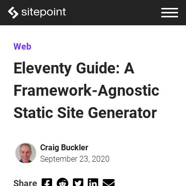 Screenshot of https://www.sitepoint.com/getting-started-with-eleventy/