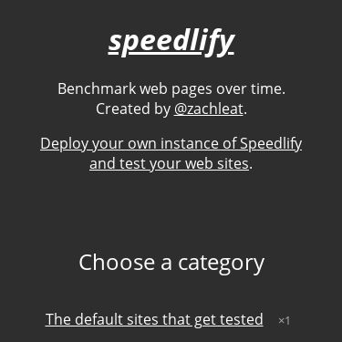 Screenshot of https://www.speedlify.dev/