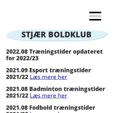 Screenshot of https://www.stjaerboldklub.dk/