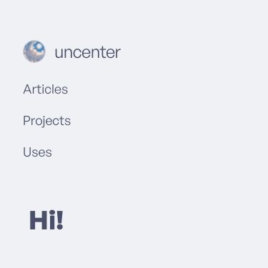 Screenshot of https://www.uncenter.dev/