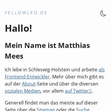 Screenshot of https://www.yellowled.de/