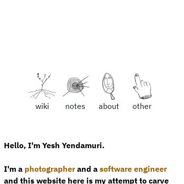 Screenshot of https://www.yeshyendamuri.com/
