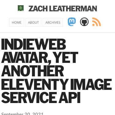 Screenshot of https://www.zachleat.com/web/indieweb-avatar/