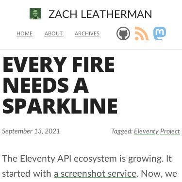 Screenshot of https://www.zachleat.com/web/sparklines/