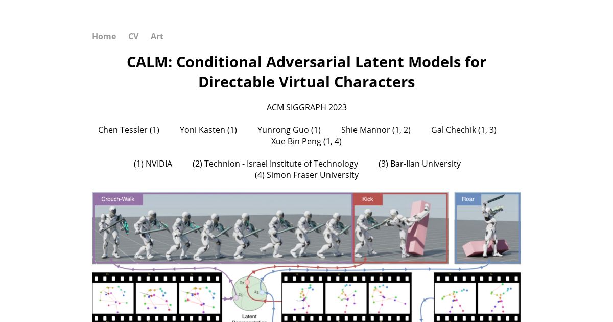 CALM: Conditional Adversarial Latent Models for Directable Virtual Characters
