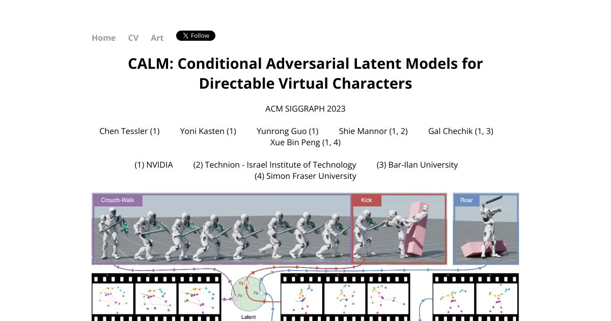 CALM: Conditional Adversarial Latent Models for Directable Virtual Characters